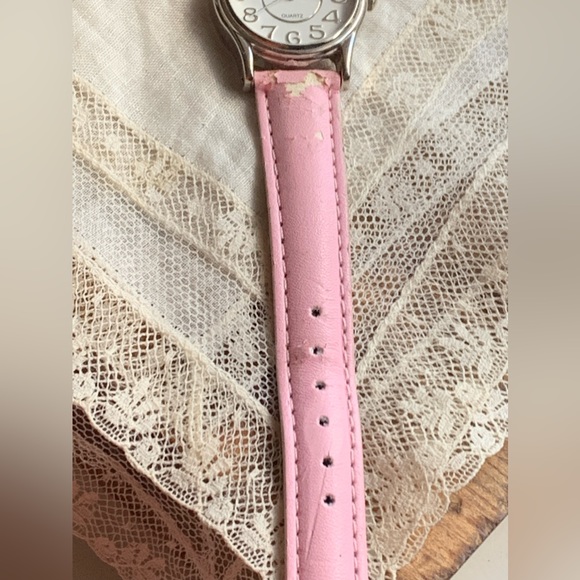 Vintage ELEMENTS Silver Pink Easy To Read Watch Accessories Kids Jewelry - Picture 7 of 8